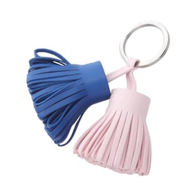 Hermes Hermès Carmen Unodos Charm Accessory Leather Anjo Miro Women's Blue Pink Rose Sakura