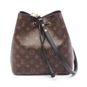 Louis Vuitton NeoNoe Shoulder Bag, Coated Canvas and Leather, Monogram, Women's, Brown Black, M44020