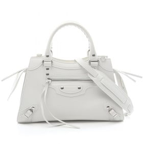 Balenciaga Neo Classic City Small Handbag, Leather, Women's, White