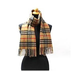 Burberry Cashmere Scarf, Camel x Check, 152 32 cm, Burberry, Men's & Women's