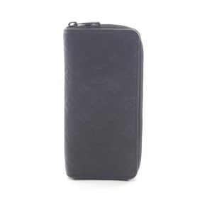 Louis Vuitton Zippy Wallet Vertical Round Long Leather Taurillon Men's Black M69047