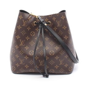Louis Vuitton NeoNoe Shoulder Bag, Coated Canvas and Leather, Monogram, Women's, Brown Black, M44020