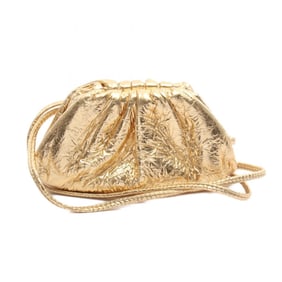 Bottega Veneta Mini The Pouch Leather Bag for Women in Gold