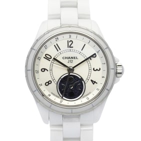 CHANEL J12 Phase de Lune Moon Wristwatch, Men's, White, Ceramic, H3404