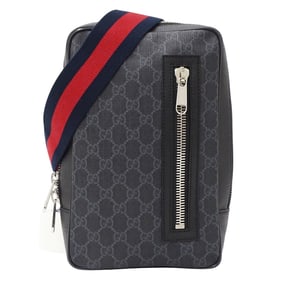Gucci Men's GG Supreme Shoulder Bag in Black (478325)
