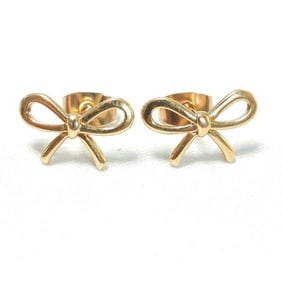 Tiffany & Co. 18K Bow Ribbon Earrings 5846