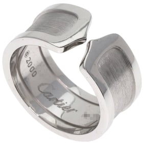 Cartier C2 Ring LM #56 18K White Gold Women's