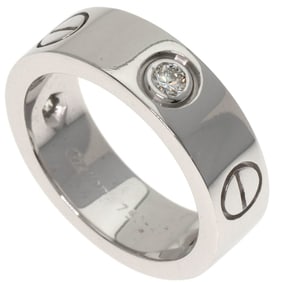 Cartier Love Ring 3P Diamond #47 18K White Gold Women's CARTIER