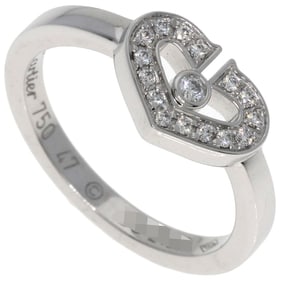 Cartier C Heart Diamond #47 Ring in 18K White Gold for Women