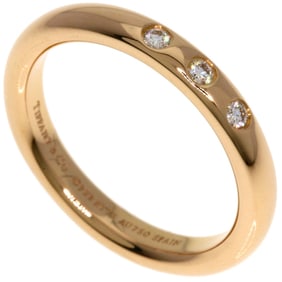 Tiffany & Co. Stacking Band 3-Piece Diamond Ring in 18K Pink Gold for Women.