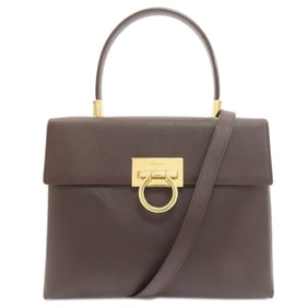 Salvatore Ferragamo Gancini 2-way handbag, leather, women's