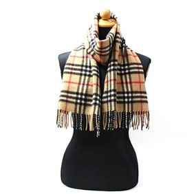 Burberry Cashmere Scarf, Camel x Check, 142 30 cm, Men's and Women's