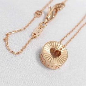GUCCI Rose Gold Heart Necklace 3138