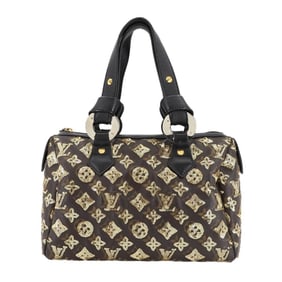 Louis Vuitton Monogram Eclipse All Speedy 30 Handbag, Brown with Gold Sequins, M40244