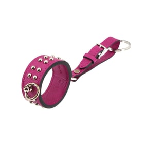 Hermes Hermès Collier de Chien Anneaux bag charm, Epsom rose purple with C stamp and silver