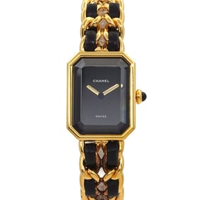 CHANEL Premiere Women's Watch, Size M, H0001, Black and Gold, Quartz Movement