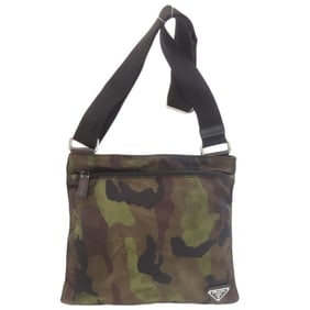 Prada Camouflage Print Logo Hardware Shoulder Bag Nylon Material Women's PRADA