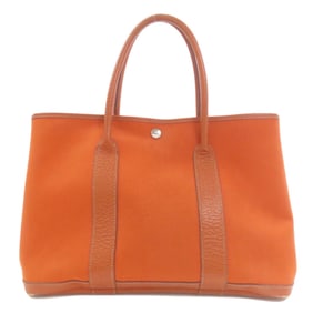 Hermès Garden Party PM Tote Bag in Toile Officier/Negonda, Silver Hardware, Women's, HERMES
