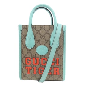 Gucci 671623 Interlocking G Mini GG Tiger 2-Way Handbag PVC Women's GUCCI