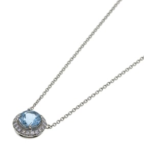 Tiffany Soleste Aquamarine and Diamond Necklace in Platinum PT950 for Women. TIFFANY & Co.