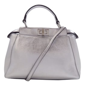 Fendi Peekaboo Mini 2-Way Handbag in Calfskin for Women