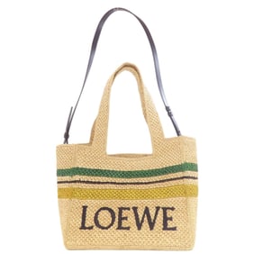 LOEWE Font Tote 2-Way Handbag Raffia Women's