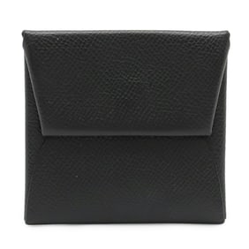 HERMES Bastia coin case, wallet, purse, Veau Epsom leather, black, U stamp