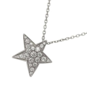CHANEL Comet Diamond Necklace, Large, LM, 41cm, 18K White Gold, 750 Star