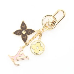 Louis Vuitton Spring Street Monogram Keychain, GP Monogram, Women's, Gold, Multicolor, M01187