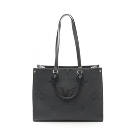Louis Vuitton On the Go MM Monogram Empreinte Noir Tote Bag, Leather, Women's, Black, M45595