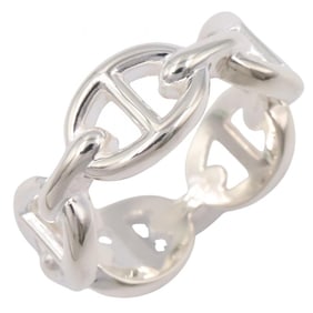 Hermes Hermès Enchaine PM Ring, 925 Sterling Silver, Men's and Women's