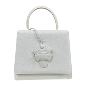 Pre-owned Loewe Barcelona handbag in white leather.