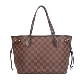 Pre-owned Louis Vuitton Neverfull PM Damier Tote Bag, Canvas N51109, Brown, Women's