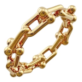 Tiffany & Co. HardWear Micro Link Ring, 18k Gold, Women's, Pre-owned, TIFFANY