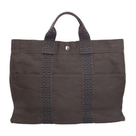 Hermès Tote MM Air Line Bag, Canvas Gray, Men's/Women's, Pre-owned HERMES