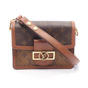 Louis Vuitton Dauphine Mini Shoulder Bag, Coated Canvas and Leather, Monogram Reverse, Women's,