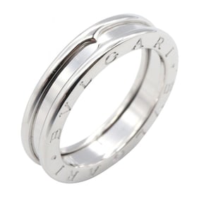 BVLGARI B-zero1 Ring, Single Band, 18K White Gold, Men's and Women's, Silver