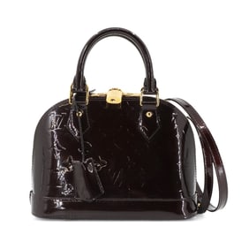 Louis Vuitton Monogram Vernis Alma BB 2-way Handbag in Amaranth Leather, M91678