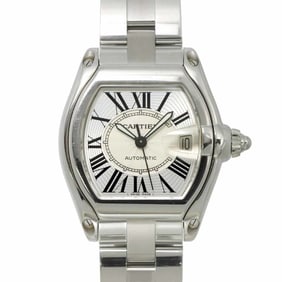Cartier Roadster LM W62025V3 Men's Watch with Date Display, Silver, Automatic Movement