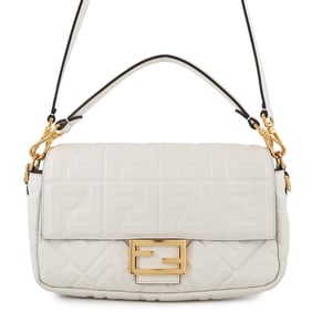 Fendi Baguette Leather Handbag 8BR600 FENDI White