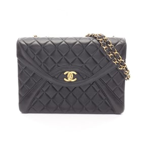 CHANEL Matelasse Shoulder Bag, Lambskin Leather, Women's, Black