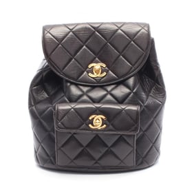 CHANEL Matelasse Backpack Bag in Lambskin Leather for Women, Black