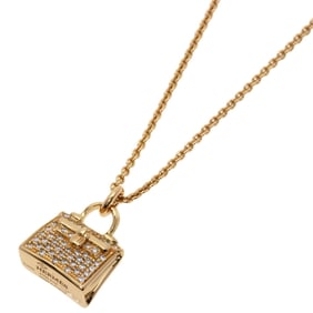 Hermes Hermès Kelly Amulet Diamond Necklace in 18K Pink Gold for Women