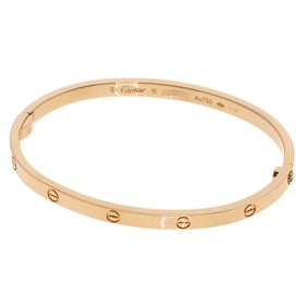 Cartier Love Bracelet SM #16 (No Driver) 18K Pink Gold Women's CARTIER