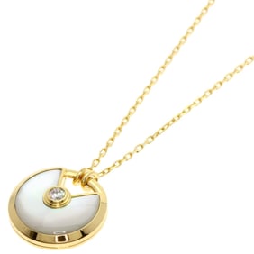 Cartier Amulet Small Shell and Diamond Necklace in 18K Yellow Gold for Women
