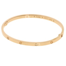 Cartier Love Bracelet SM #19 (No Driver) 18K Pink Gold Women's CARTIER