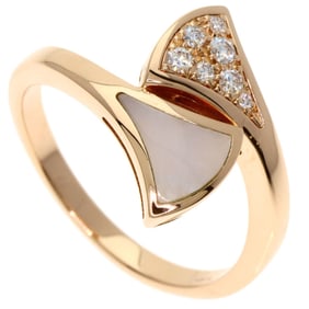 BVLGARI Diva Dream Shell Diamond Ring in 18K Pink Gold for Women