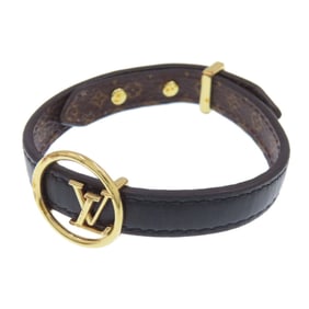 Louis Vuitton M8103 Bracelet in Leather/Monogram Canvas for Women