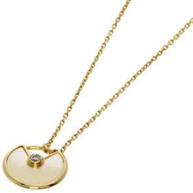 Cartier Amulet XS Shell and Diamond Necklace in 18K Yellow Gold for Women