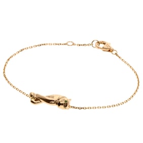 Cartier Panthere Tsavorite Garnet and Onyx Bracelet in 18K Pink Gold for Women